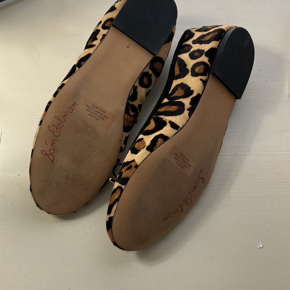 Sam Edelman Women Real Dyed Calf Fur Ballet Flats Sz US 7 - Picture 5 of 7
